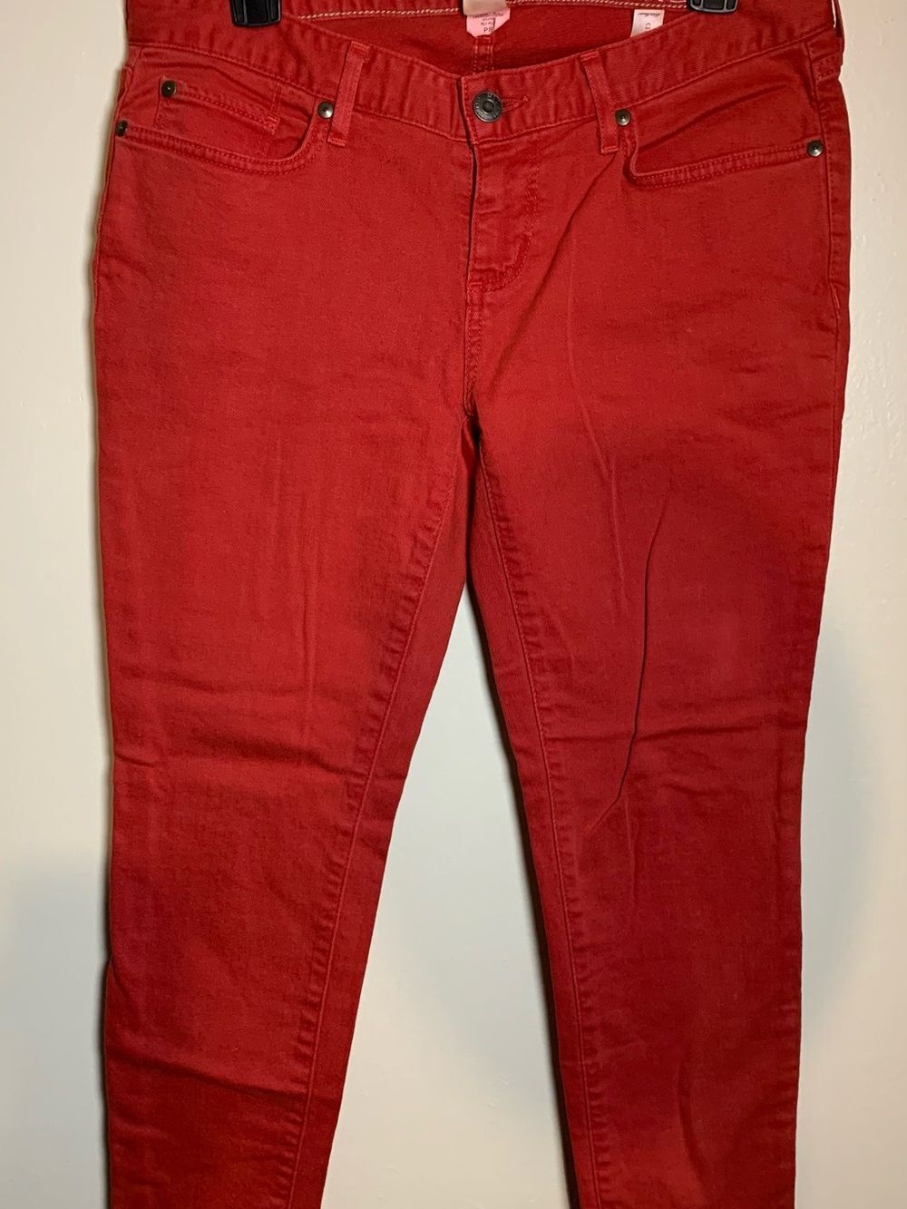 Redish orange Eddie Bauer Curvy High Rise Skinny Jeans Women’s Size P8